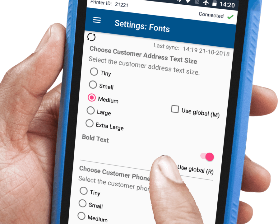 PrinterCo 11.Customize receipts 1